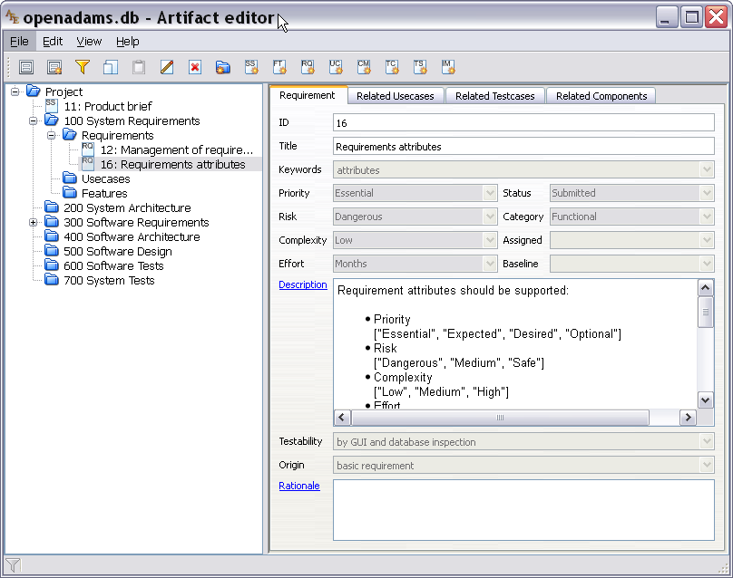 openADAMS Editor screenshot